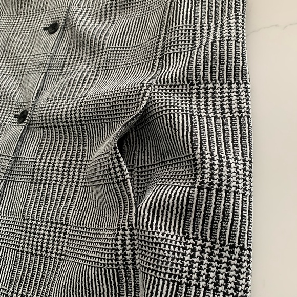 Kasper 18W Houndstooth-Plaid Longline Blazer Black/Vanilla Ice New no Tag - Picture 10 of 12